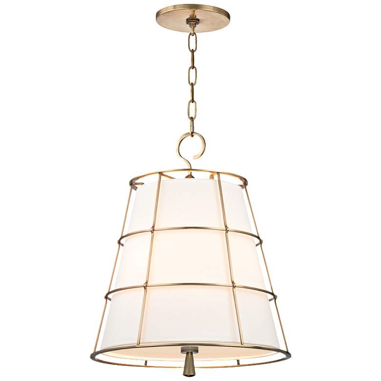 Image 1 Hudson Valley Savona 17.75" Wide Aged Brass 3 Light Pendant