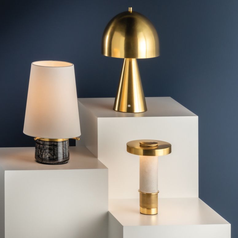 Image 4 Hudson Valley Sefton Rechargeable Table Lamp 6.25 Inch In Aged Brass more views