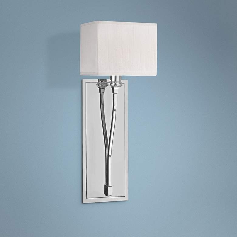 Image 1 Hudson Valley Selkirk 20"H Polished Nickel Wall Sconce