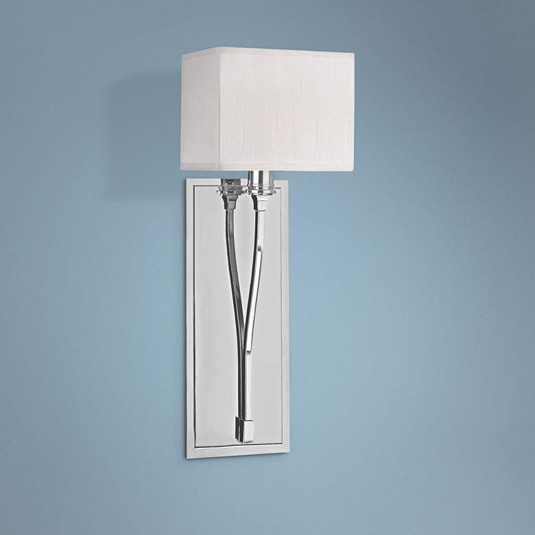 Image 1 Hudson Valley Selkirk 20 inchH Polished Nickel Wall Sconce