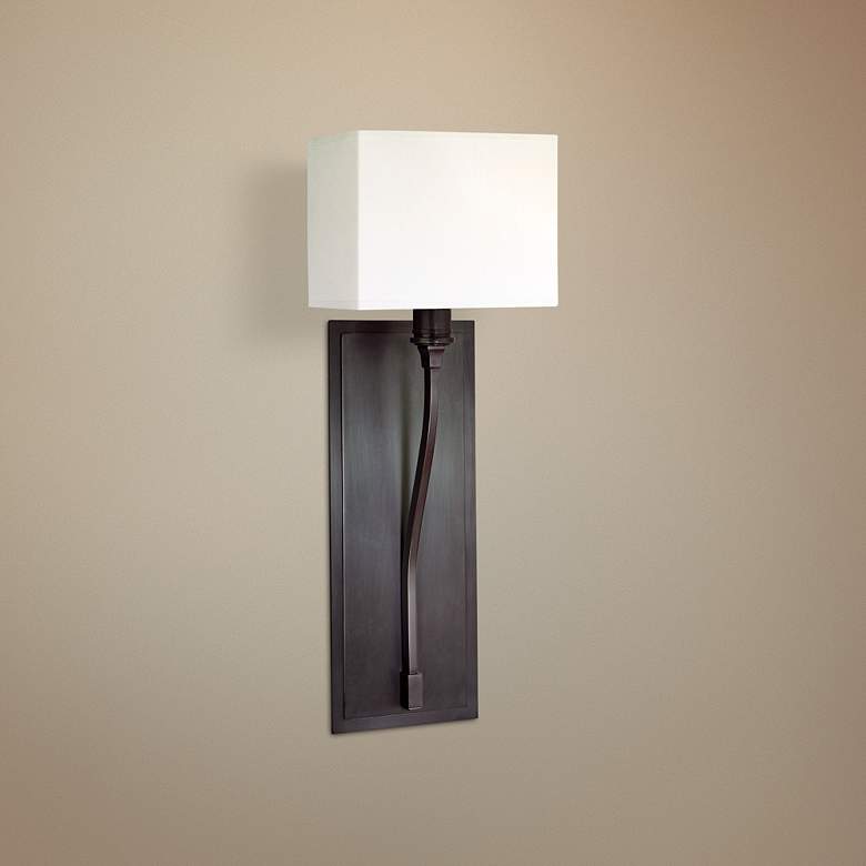 Image 1 Hudson Valley Selkirk Old Bronze 7" Wide Wall Sconce