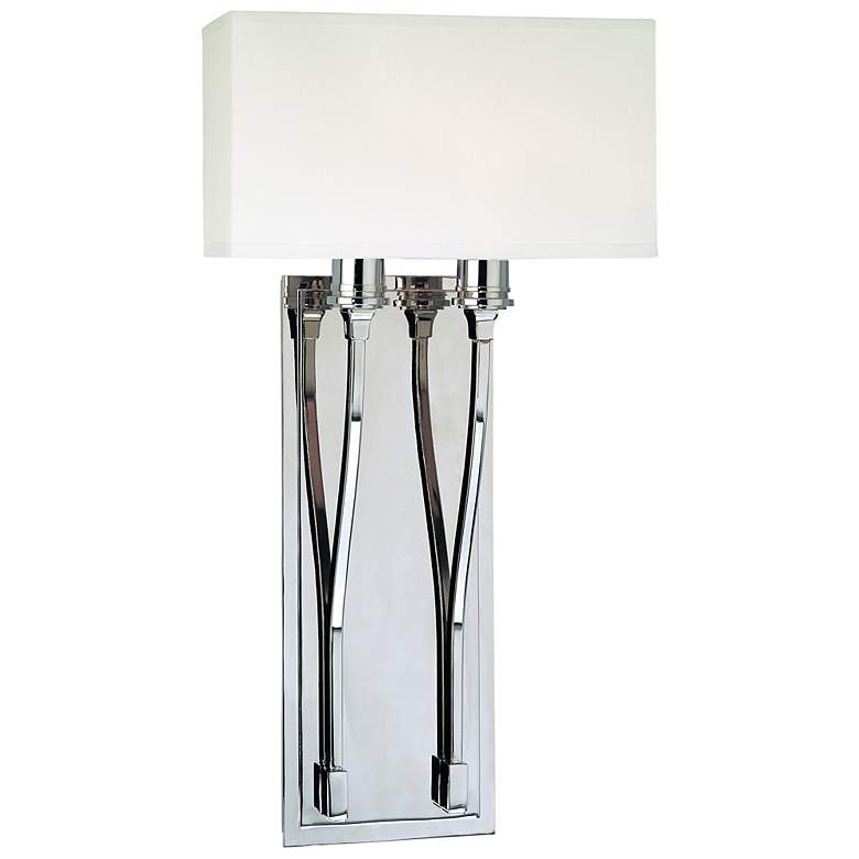Image 1 Hudson Valley Selkirk Polished Nickel 10 inch Wide Wall Sconce