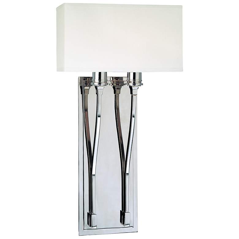 Image 1 Hudson Valley Selkirk Polished Nickel 10" Wide Wall Sconce
