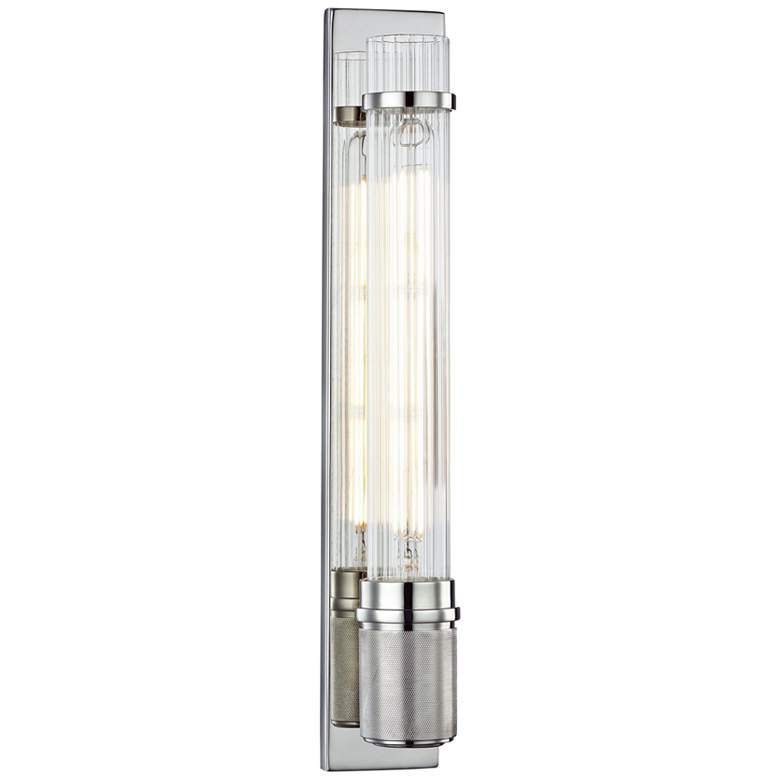 Image 1 Hudson Valley Shaw 16 1/2"H Polished Nickel LED Wall Sconce