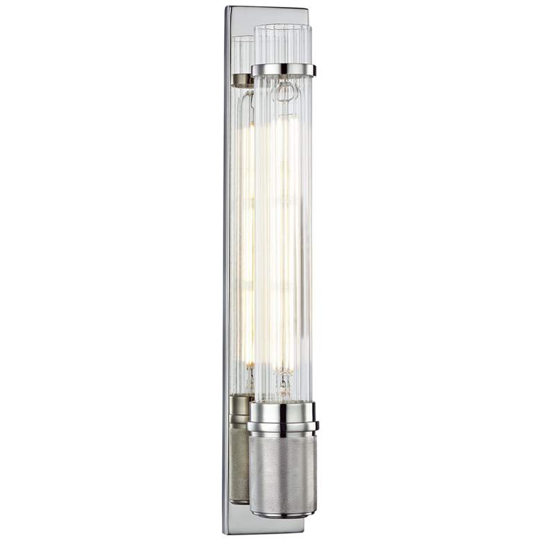 Image 1 Hudson Valley Shaw 16 1/2"H Polished Nickel LED Wall Sconce