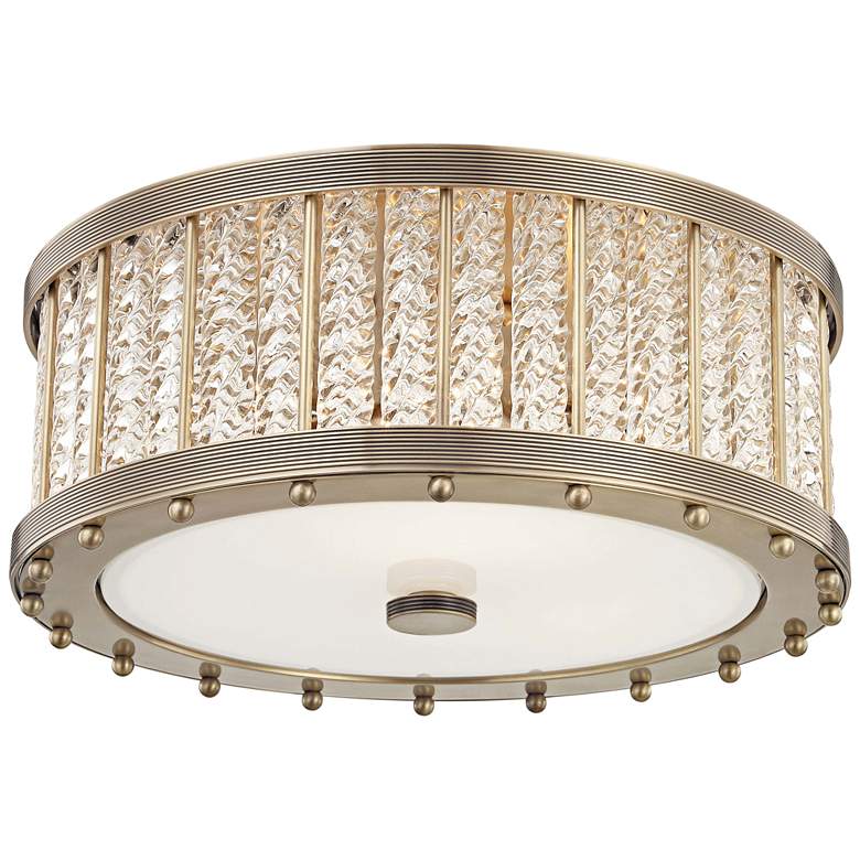 Image 1 Hudson Valley Shelby 16 inch Wide Aged Brass Ceiling Light