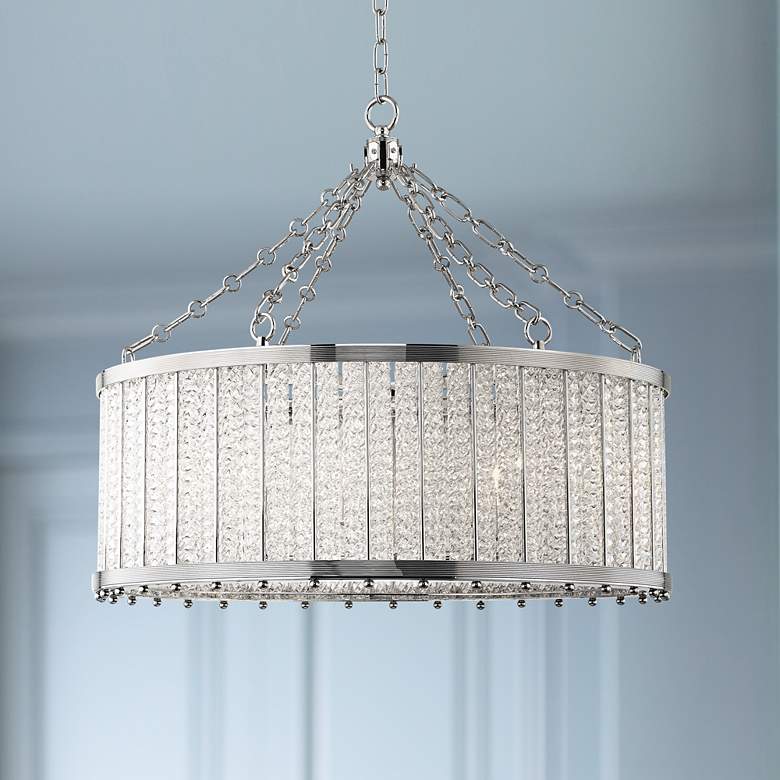 Image 1 Hudson Valley Shelby 28" Wide Polished Nickel Pendant Light
