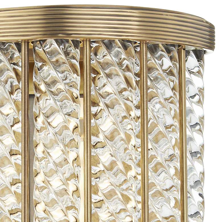 Image 2 Hudson Valley Shelby 8 1/2" High Aged Brass LED Wall Sconce more views