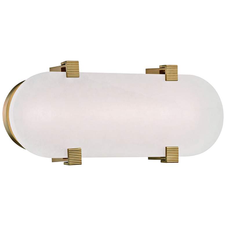 Image 2 Hudson Valley Skylar 13 3/4" High Aged Brass LED Wall Sconce more views