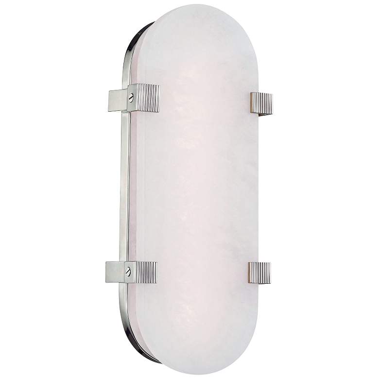 Image 1 Hudson Valley Skylar 13 3/4 inch High Nickel LED Wall Sconce