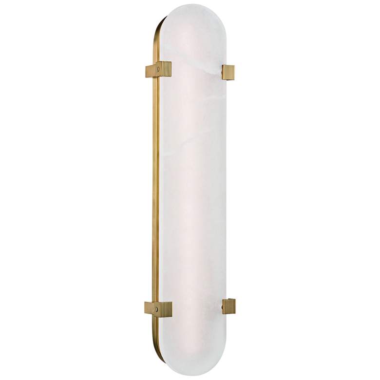 Image 1 Hudson Valley Skylar 24 3/4" High Aged Brass LED Wall Sconce