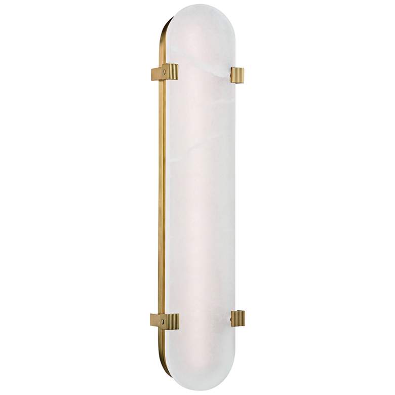 Image 1 Hudson Valley Skylar 24 3/4 inch High Aged Brass LED Wall Sconce