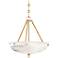 Hudson Valley Somerset 16" Wide Aged Brass Alabaster Pendant Light