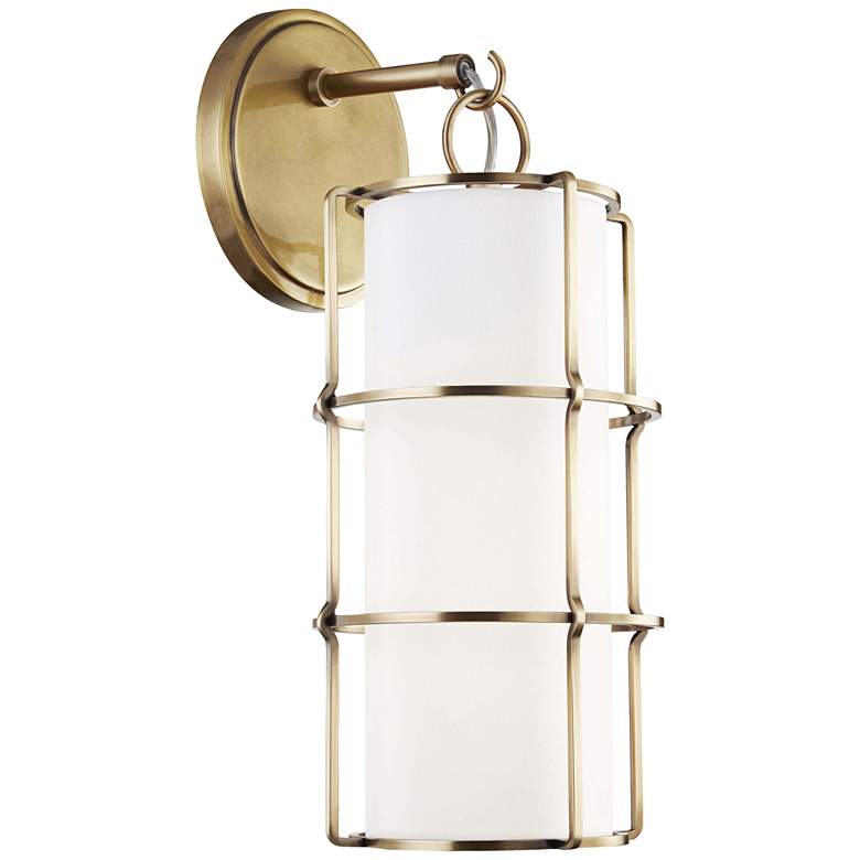 Image 2 Hudson Valley Sovereign 16" High Aged Brass LED Wall Sconce