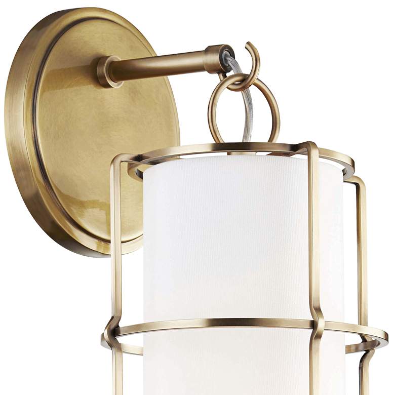 Image 3 Hudson Valley Sovereign 16" High Aged Brass LED Wall Sconce more views