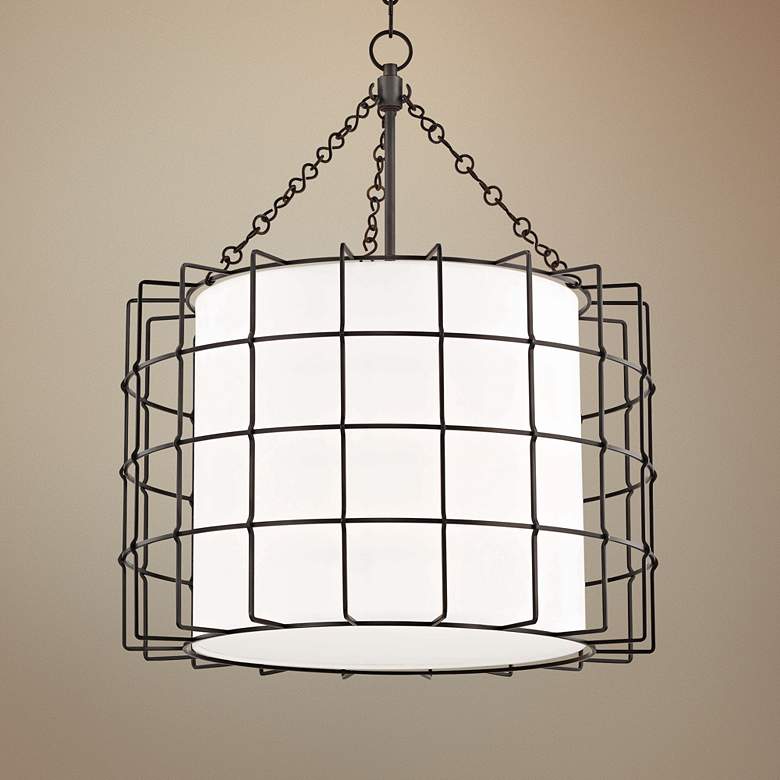 Image 1 Hudson Valley Sovereign 24" Wide Old Bronze Pendant Light