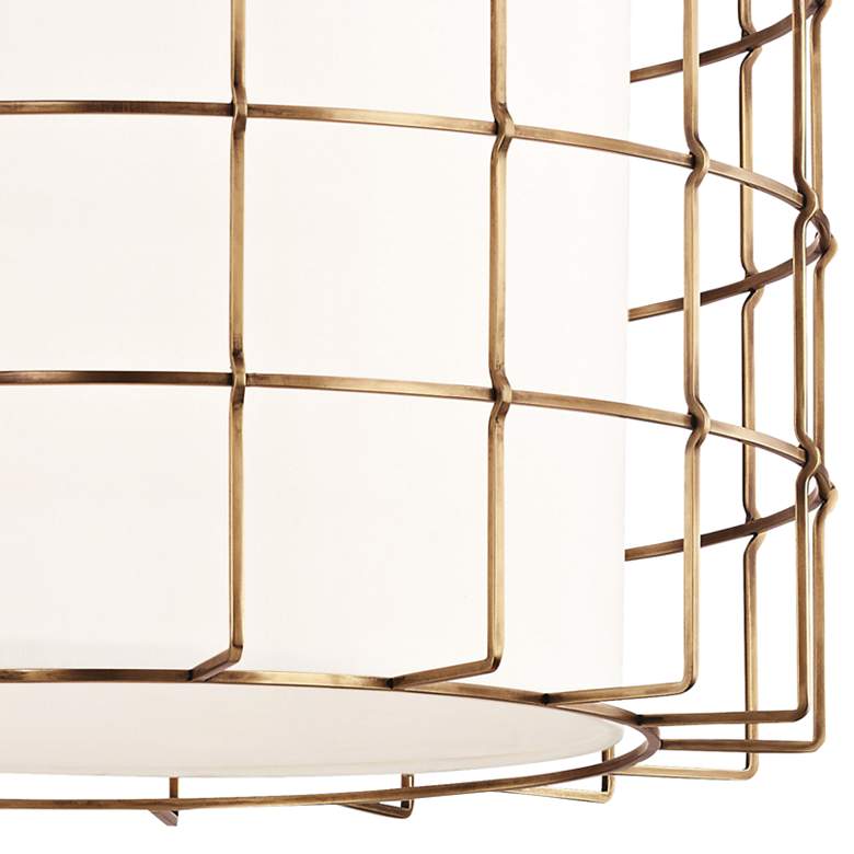 Image 3 Hudson Valley Sovereign 24"W Aged Brass LED Pendant Light more views