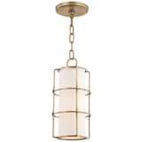 Hudson Valley Sovereign 7&quot; Wide Aged Brass LED Mini Pendant