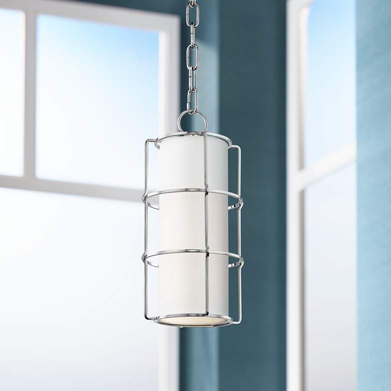 Image 1 Hudson Valley Sovereign 7" Wide Polished Nickel Mini Pendant