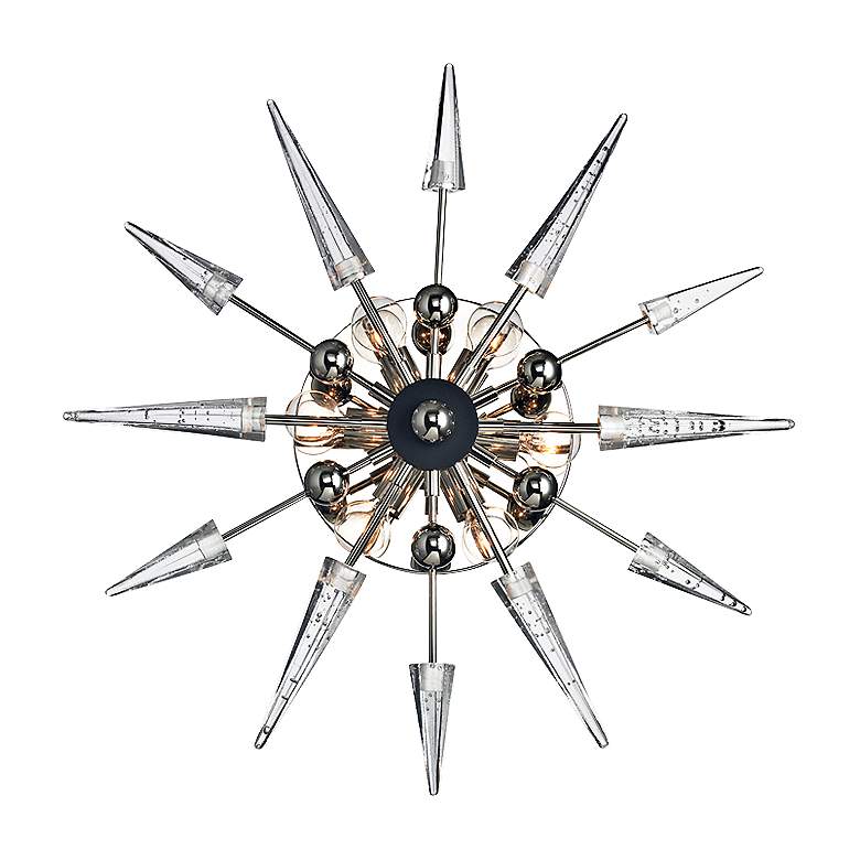 Image 1 Hudson Valley Sparta 25 1/4"H Polished Nickel Wall Sconce