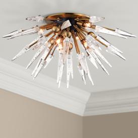 Hudson Valley Sparta 28" Wide Aged Brass Ceiling Light Hudson Valley Sparta 28" Wide Aged Brass Ceiling Light