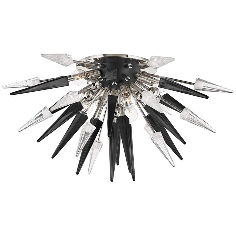 Image 1 Hudson Valley Sparta 28" Wide Nickel 6-Light Ceiling Light