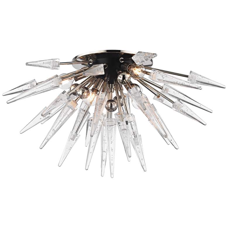 Image 1 Hudson Valley Sparta 28" Wide Polished Nickel Ceiling Light