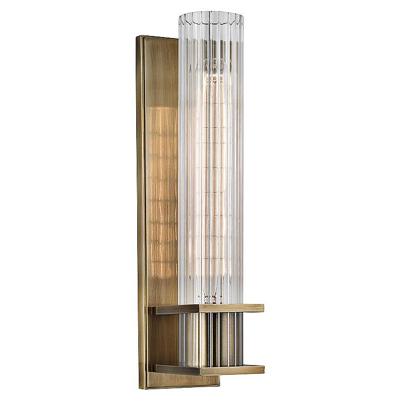 Image 2 Hudson Valley Sperry 13" High Aged Brass Wall Sconce
