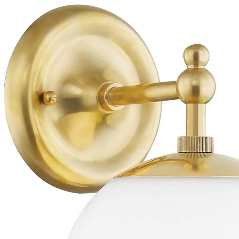 Image 4 Hudson Valley Sphere No.1 11" High Aged Brass Wall Sconce more views