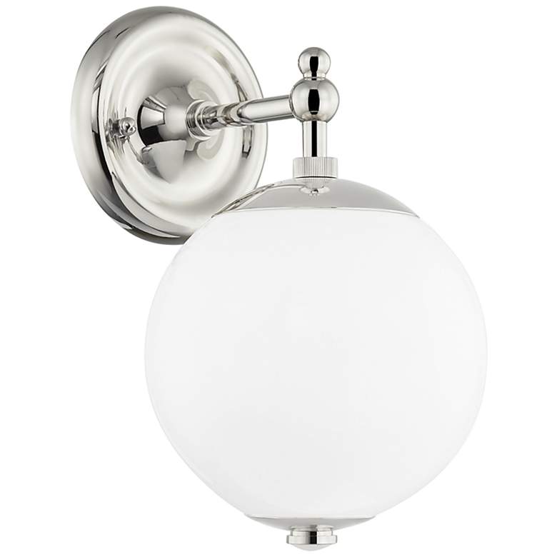 Image 2 Hudson Valley Sphere No.1 11"H Polished Nickel Wall Sconce