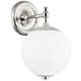 Hudson Valley Sphere No.1 11"H Polished Nickel Wall Sconce