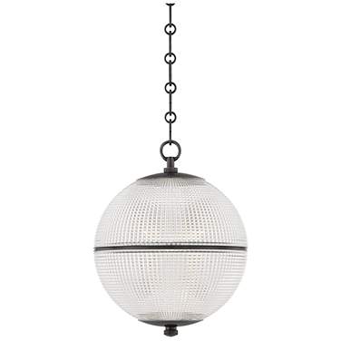 Hudson Valley Sphere No. 3 13" Wide Distressed Bronze Pendant Light