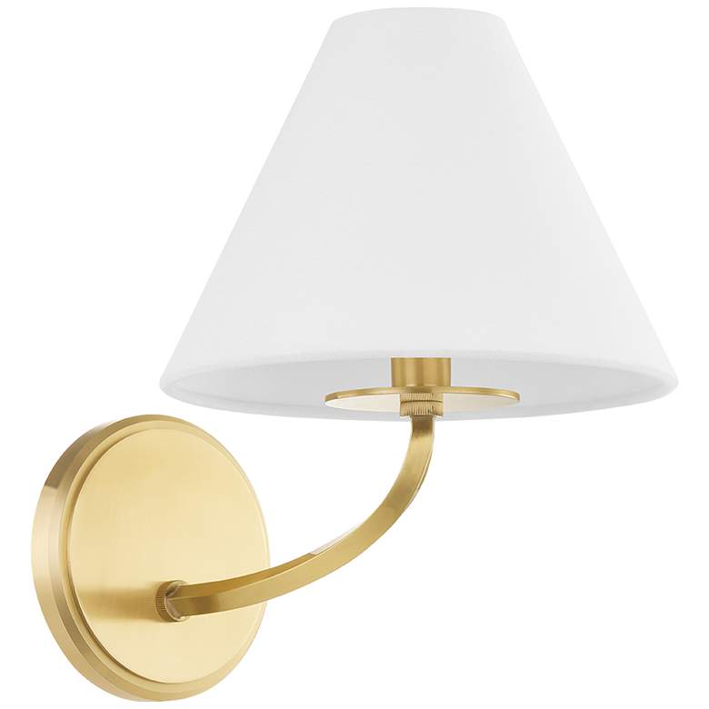 Image 1 Hudson Valley Stacey 8.25 inch Wide Aged Brass 1 Light Wall Sconce