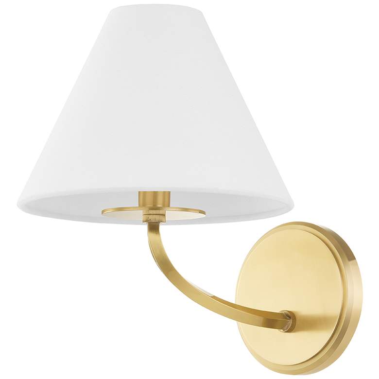 Image 1 Hudson Valley Stacey 8.25" Wide Aged Brass 1 Light Wall Sconce