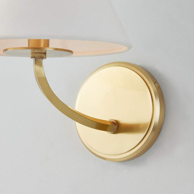 Image 2 Hudson Valley Stacey 8.25" Wide Aged Brass 1 Light Wall Sconce more views
