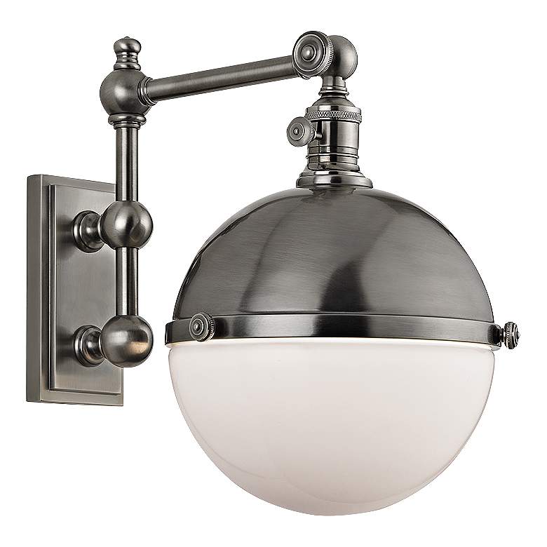 Image 1 Hudson Valley Stanley Antique Nickel 14" High Wall Lamp