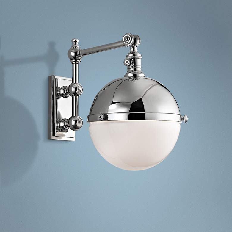 Image 1 Hudson Valley Stanley Polished Nickel 14" High Wall Lamp