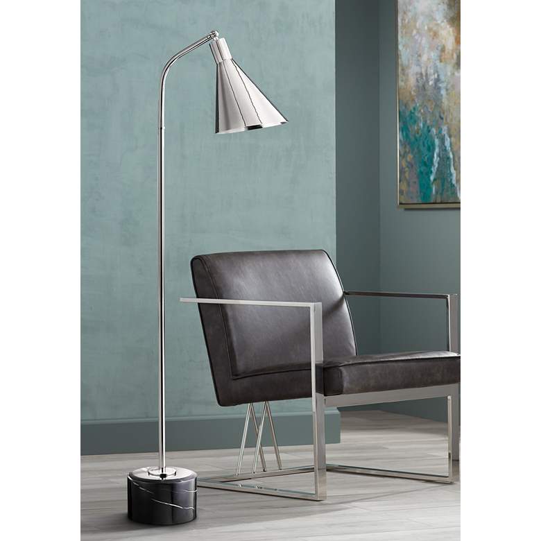 Image 1 Hudson Valley Stanton Polished Nickel Floor Lamp
