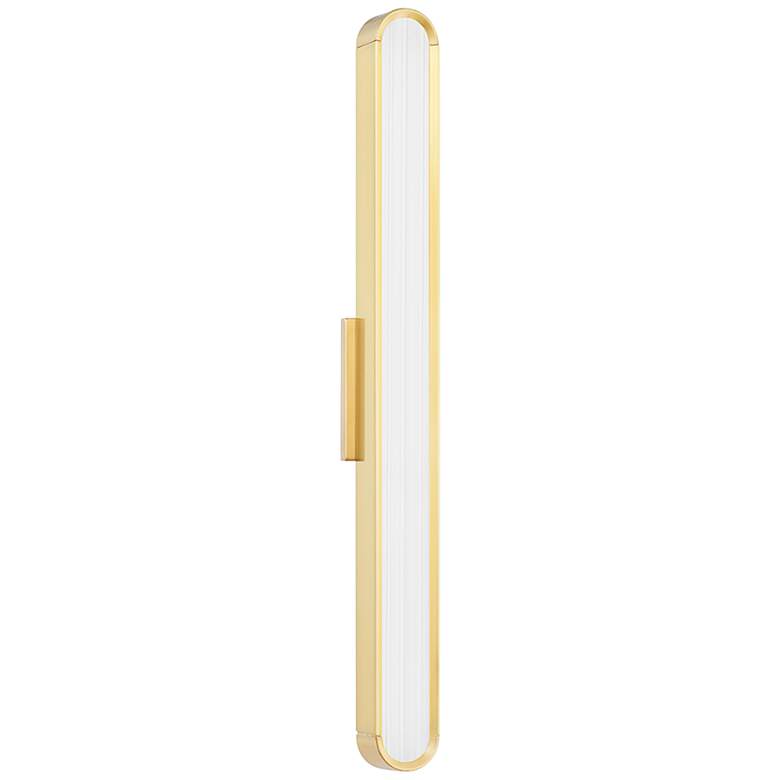 Image 1 Hudson Valley Starkey 24 1/2"H Aged Brass LED Wall Sconce
