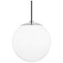 Hudson Valley Stella 12" Wide Polished Nickel White Glass Pendant