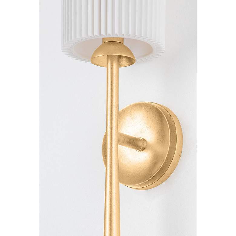 Image 3 Hudson Valley Sterling 5.5" 1 Lt. Vintage Gold Leaf Wall Sconce more views