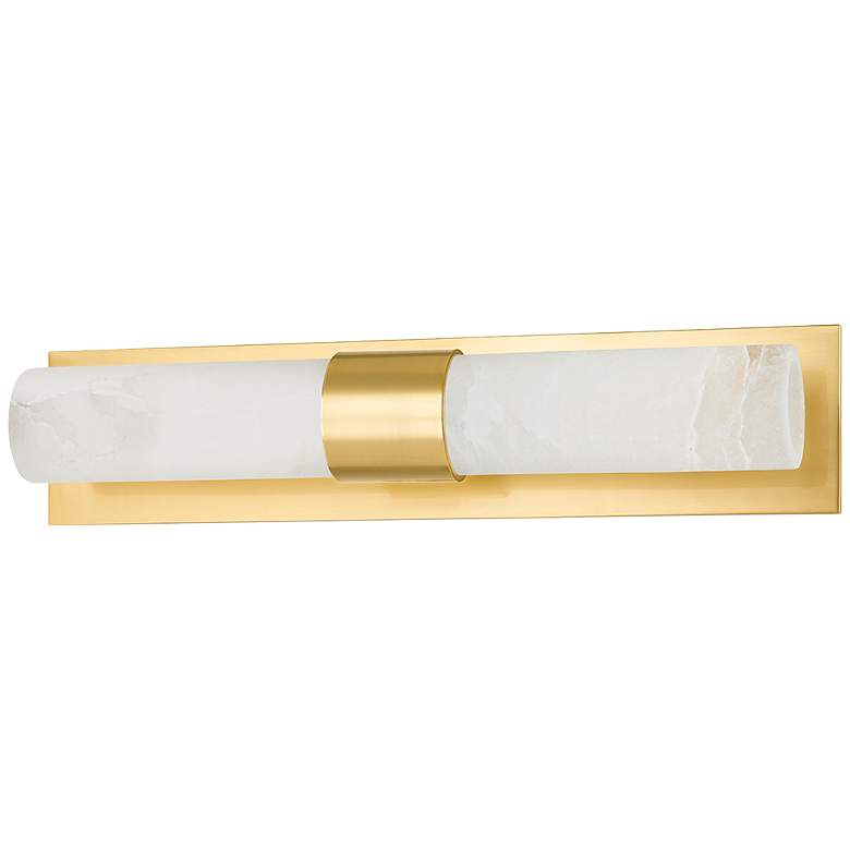 Image 1 Hudson Valley Stowe 20 3/4"H Aged Brass 2-Light Wall Sconce