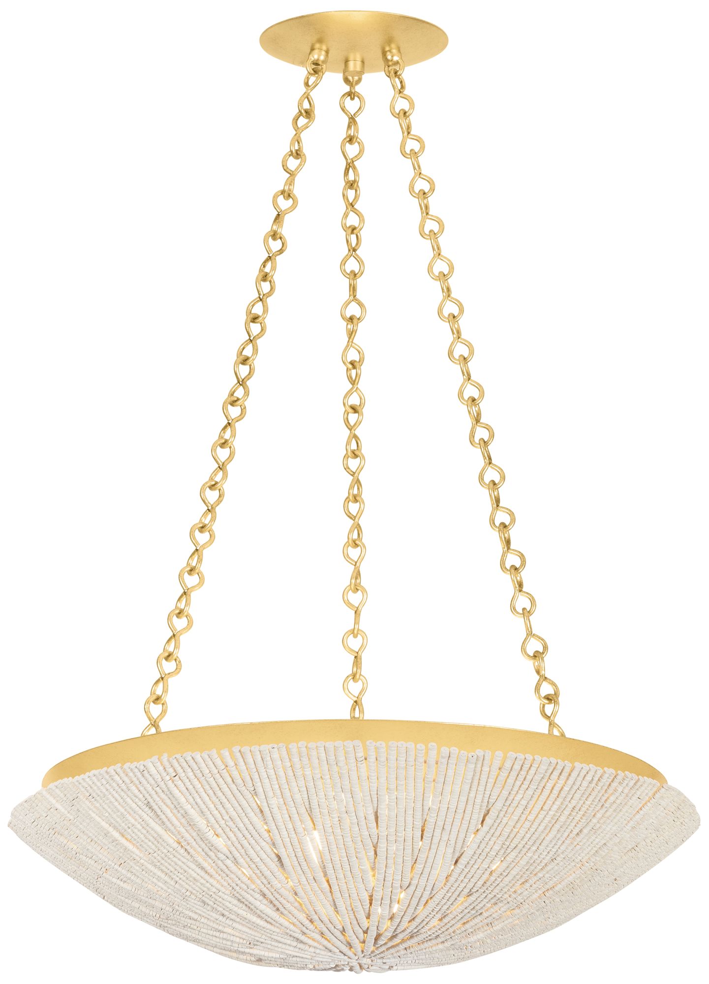 Image 2 Hudson Valley Summerside Pendant 24.75 Inch In Vintage Gold Leaf