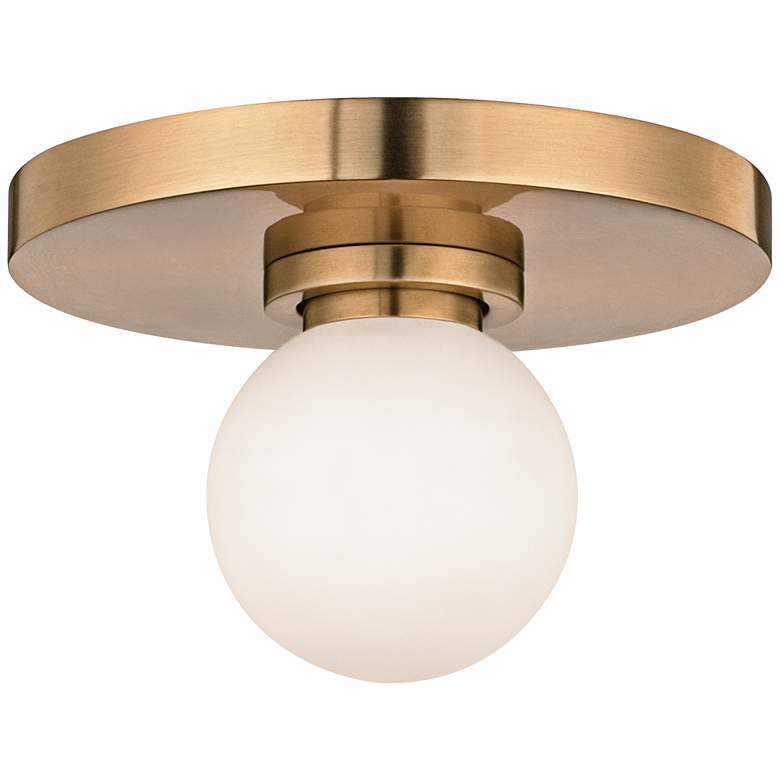 Image 2 Hudson Valley Taft 4 1/2"H Aged Brass LED Wall Sconce more views