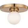 Hudson Valley Taft 4 1/2"H Aged Brass LED Wall Sconce