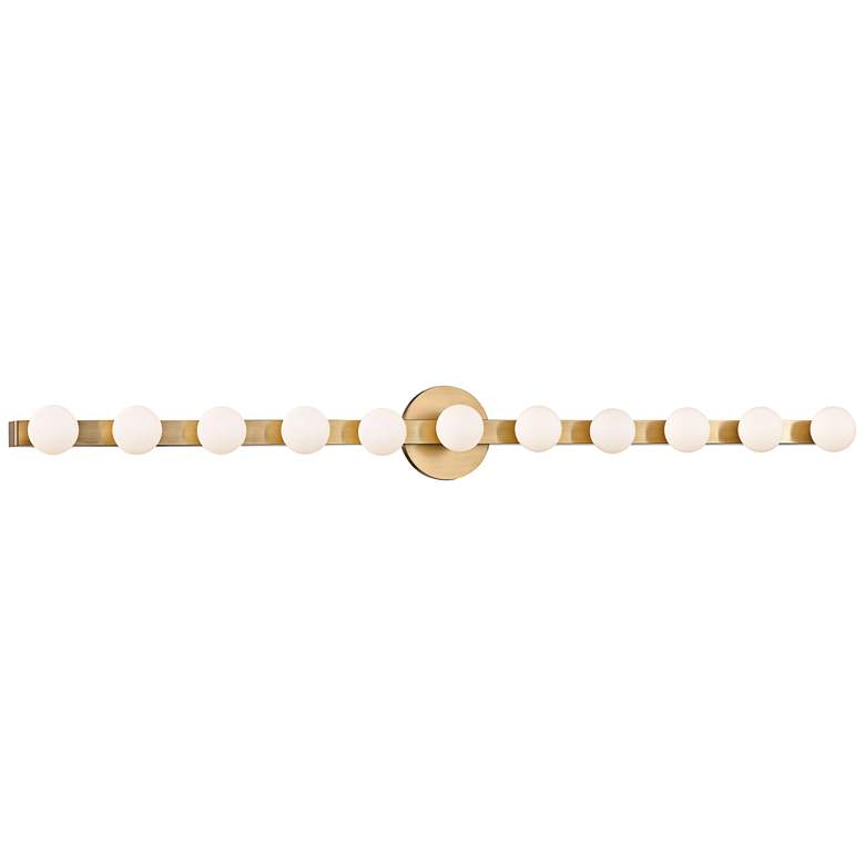 Image 1 Hudson Valley Taft 43 1/4" Wide Aged Brass LED Bath Light