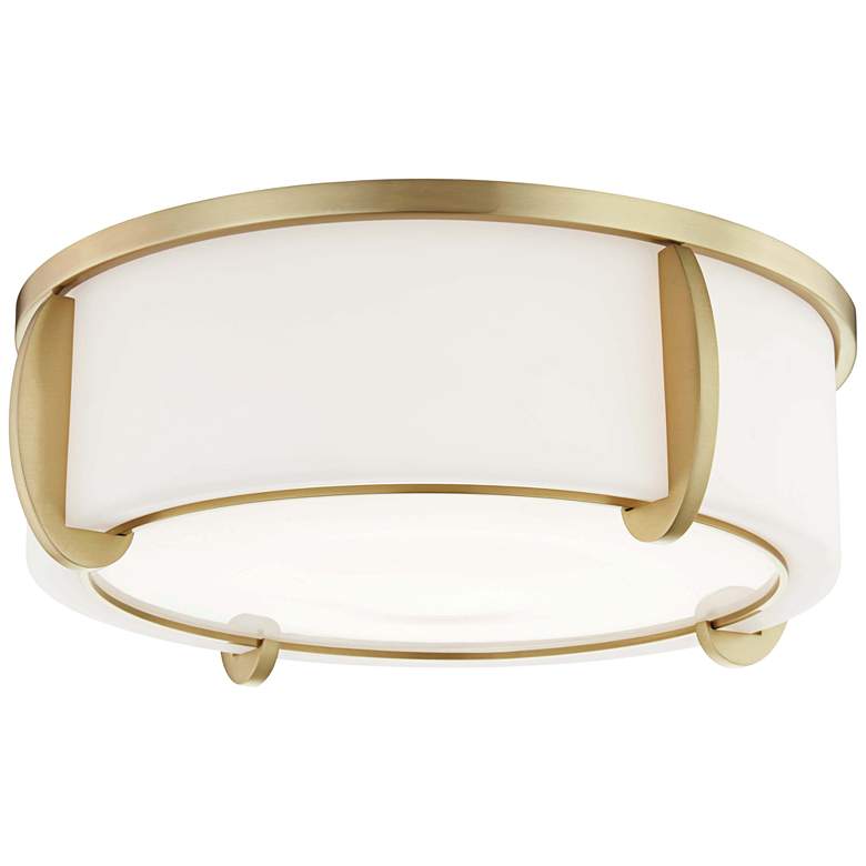 Image 2 Hudson Valley Talon 15 1/2 inch Wide Aged Brass Ceiling Light