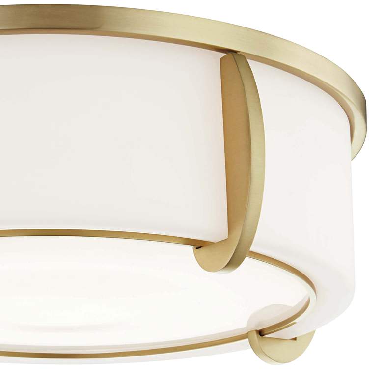 Image 3 Hudson Valley Talon 15 1/2" Wide Aged Brass Ceiling Light more views