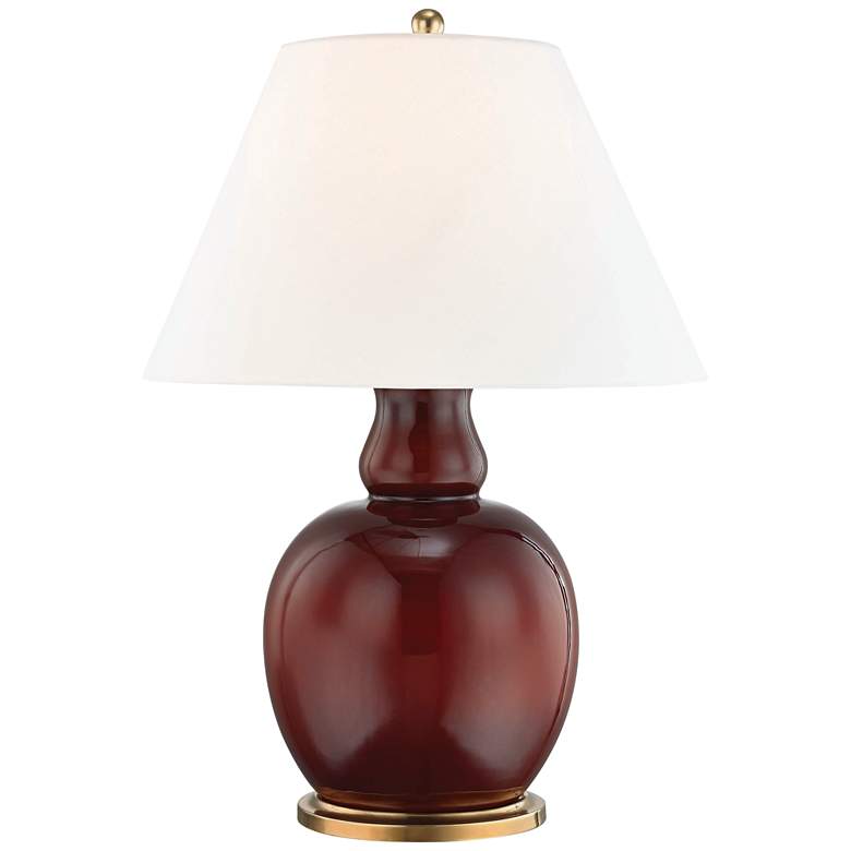 Image 1 Hudson Valley Tang Imperial Ox Blood Red Table Lamp