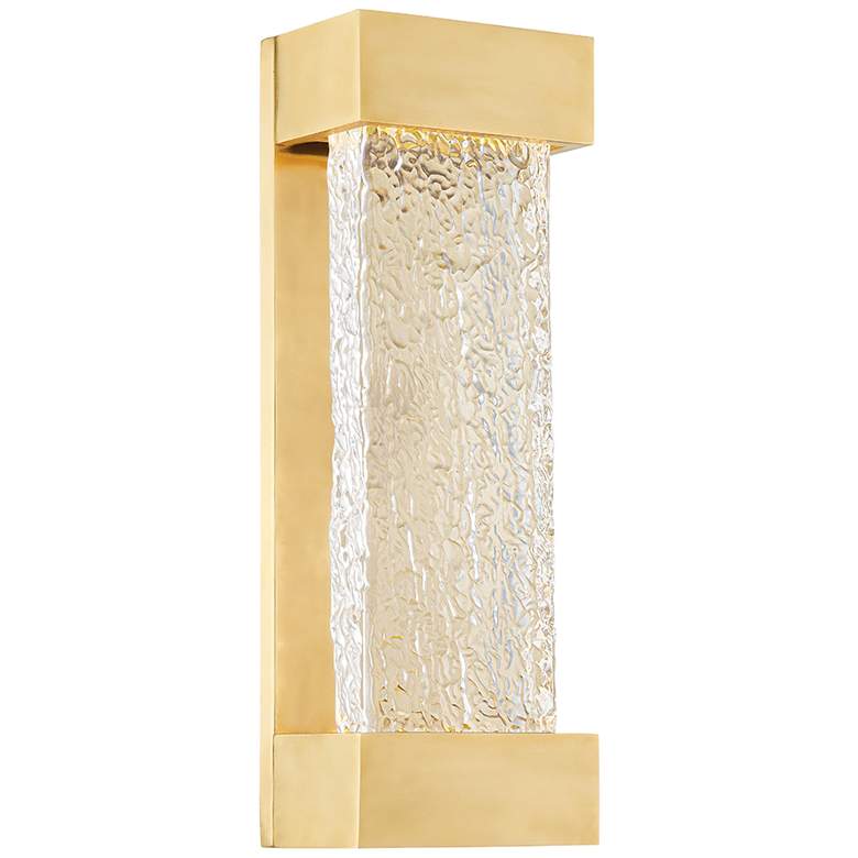 Image 1 Hudson Valley Tannersville 5" Wide Aged Brass 1 Light LED Wall Sconce